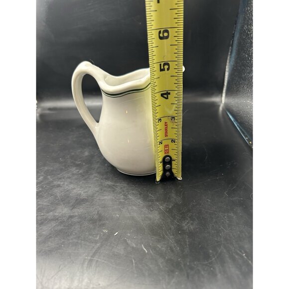Sterling Vitrified China Pitcher Creamer Restaurant Ware 4.5" Vintage Ohio Green - Picture 8 of 8
